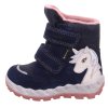 Dětské zimní boty Superfit Icebird s membránou Gore-Tex v modré barvě s jednorožcem 1-006010-8010