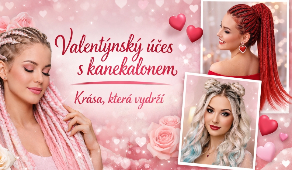 Valentýn je ideální den pro nový účes. Proč zvolit kanekalon?