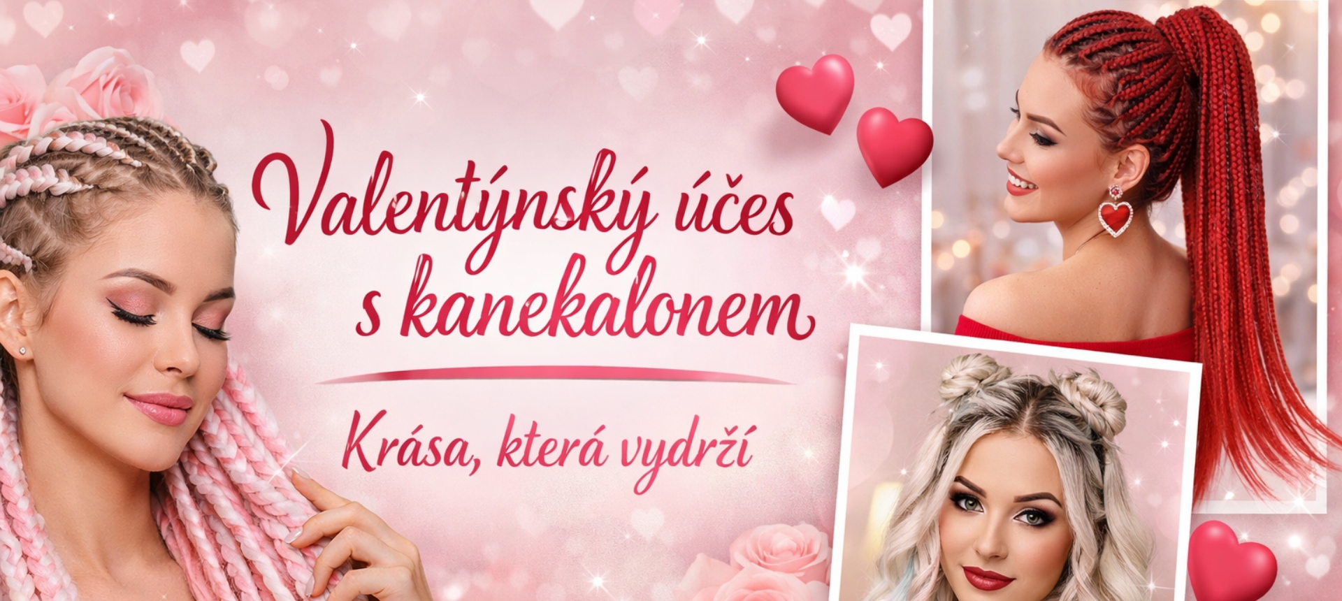 Valentýnský účes s kanekalonem: Krása, která vydrží | eBraid