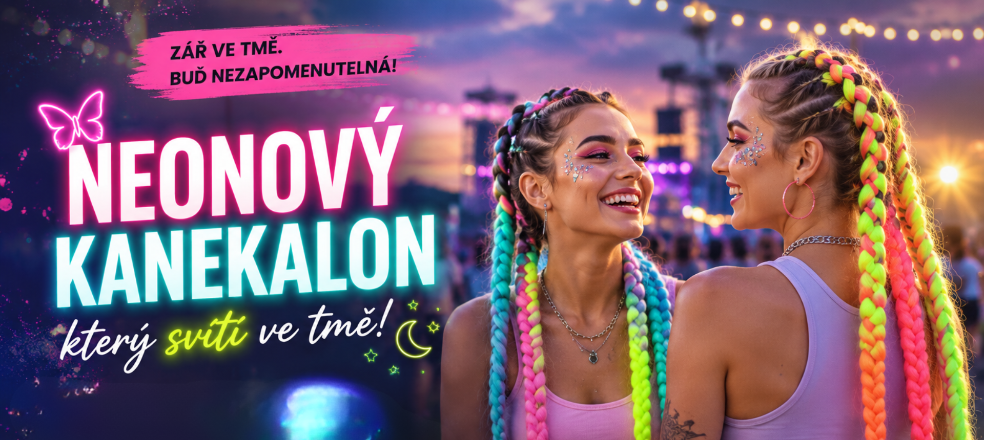 Rozzař svůj festivalový look neonovými copánky!