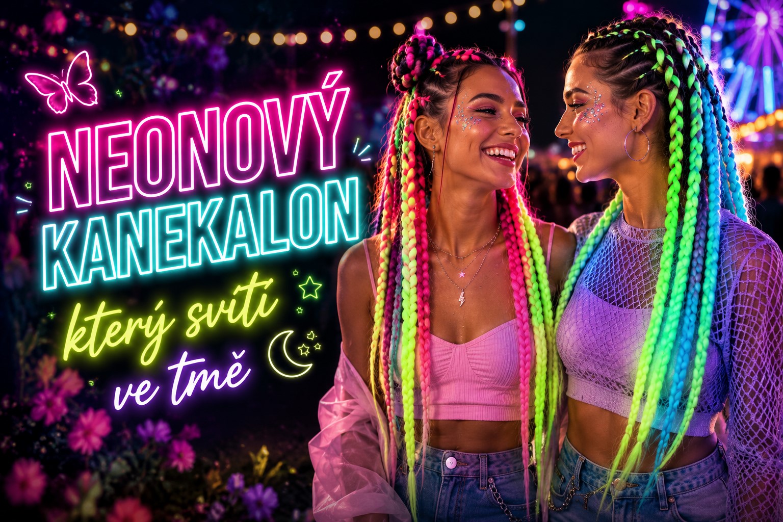 Rozzař svůj festivalový look neonovými copánky!