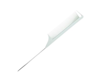 eBraid tupírovací hřeben z uhlíkového kovu s ocelovou jehlicí - White