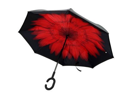 Obrácený deštník do auta Yili RED