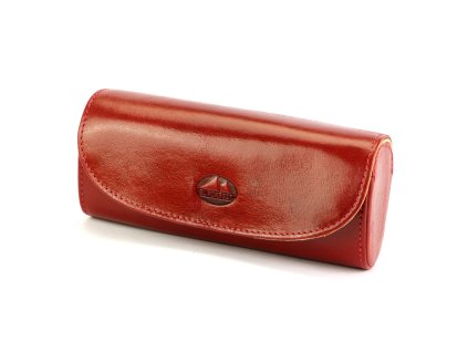 Kožený obal na brýle EL FORREST RED