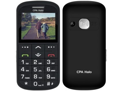 Mobilní telefon CPA Halo 11 Pro Senior s nabíjecím stojánkem - černý