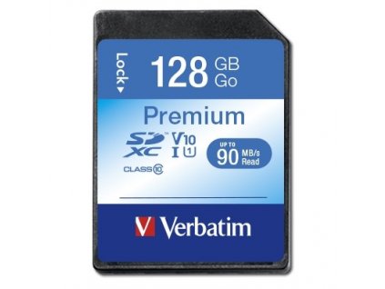 Paměťová karta Verbatim Premium SDXC 128GB UHS-I V10 U1 (90R/10W)