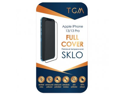Tvrzené sklo TGM Full Cover na Apple iPhone 13/13 Pro - černé