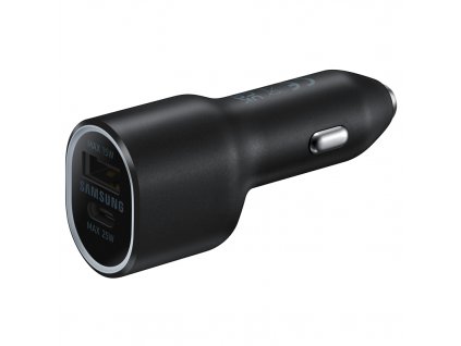 Adaptér do auta Samsung USB, USB-C, 40W - černý