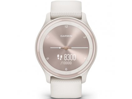 Chytré hodinky Garmin vívomove Sport - Peach Gold/White Silicone Band