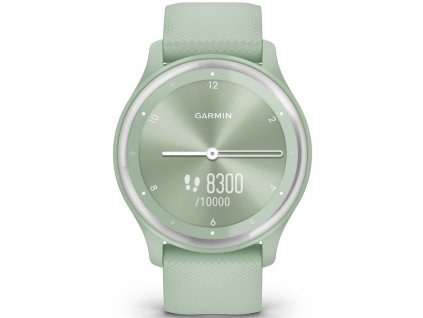 Chytré hodinky Garmin vívomove Sport - Silver/Cool Mint Silicone Band