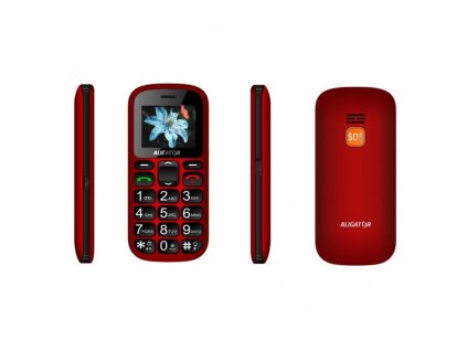 Mobilní telefon Aligator A321 Senior Dual SIM - černý/červený
