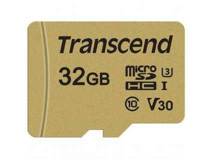 Paměťová karta Transcend 500S microSDHC 32GB UHS-I U3 (Class 10) (95R/60W) + adapter