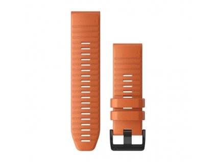 Řemínek Garmin QuickFit 26mm, silikonový, oranžový, černá přezka