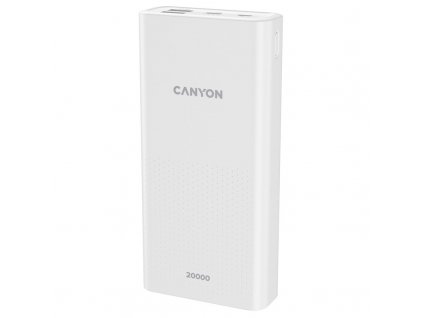 Powerbank Canyon PB-2001W, 20000mAh - bílá