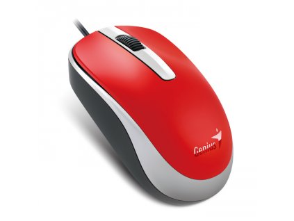 Myš Genius DX-120 / optická / 3 tlačítka / 1200dpi - červená
