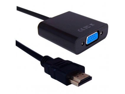 Redukce GoGEN HDMI/VGA, 0,2m - černá