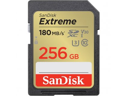 Paměťová karta SanDisk SDXC Extreme 256GB UHS-I U3 (180R/130W)