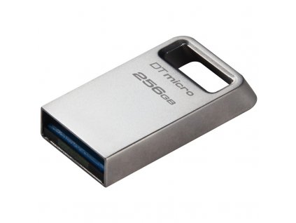 Flash USB Kingston DataTraveler Micro Metal 256GB - stříbrný