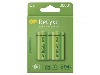 Nabíjecí baterie GP ReCyko 3000 mAh C (HR14), 2 ks