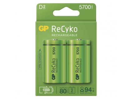 Nabíjecí baterie GP ReCyko 5700 mAh D (HR20), 2 ks