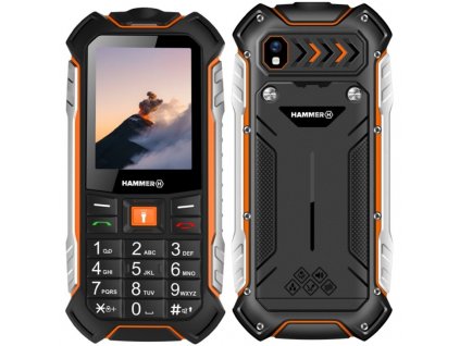 Mobilní telefon myPhone Hammer Boost - černý/oranžový