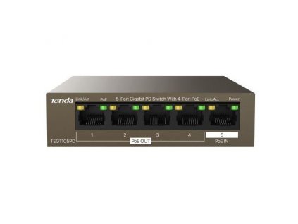 Switch Tenda TEG1105PD PoE, 5 port, 1000 Mbit (1 Gbit)