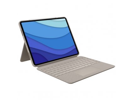 Pouzdro na tablet Logitech Combo Touch na Apple iPad Pro 11" (1., 2., 3. gen.) US - béžové