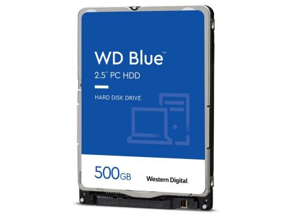 HDD 2,5" Western Digital Blue 500GB SATA 6 Gb/s, 5400 ot/min, 16MB cache