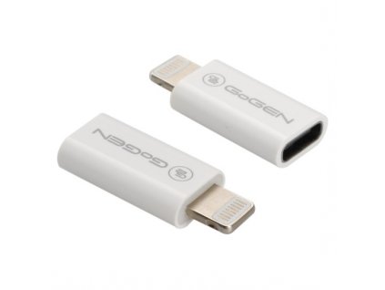 Redukce GoGEN Lightning (M) / USB-C (F), bílá