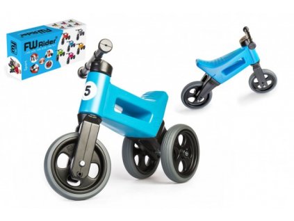 Odrážedlo FUNNY WHEELS Rider Sport modré 2v1, výška sedla 28/30cm nosnost 25kg 18m+ v krabici