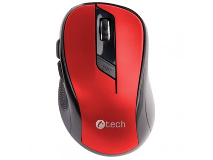 Myš C-Tech WLM-02 optická/6 tlačítek/1600DPI - černá/červená