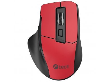 Myš C-Tech Ergo WLM-05 optická/6 tlačítek/1600DPI - černá/červená
