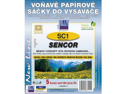 Sáčky do vysavače SC 1 Sencor (5 ks) - horská louka