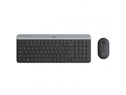 Klávesnice s myší Logitech Wireless Combo MK470 Slim, CZ/SK - šedá