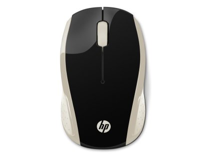 Myš HP 200 / optická/ 3 tlačítka / 1000DPI - černá/zlatá