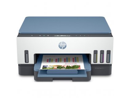 Tiskárna multifunkční HP Smart Tank 725 A4, 15str./min., 9str./min., 4800 x 1200, automatický duplex, - bílá/modrá