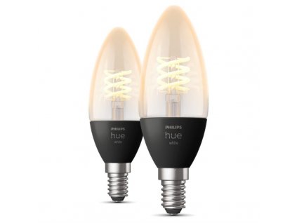 Chytrá žárovka Philips Hue Bluetooth, filament, 4,5W, E14, White, 2ks