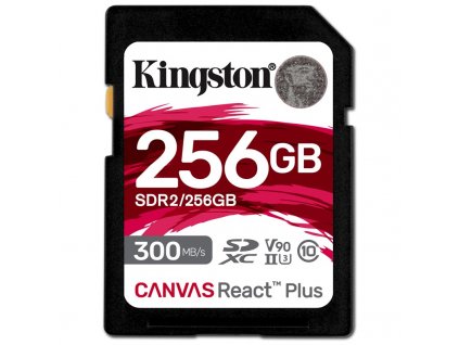 Paměťová karta Kingston Canvas React Plus 256GB SDXC UHS-II (300R/260W)