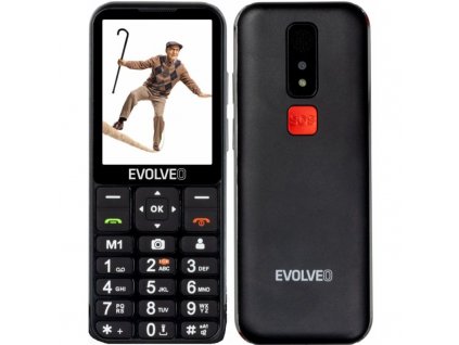 Mobilní telefon Evolveo EasyPhone LT pro seniory - černý