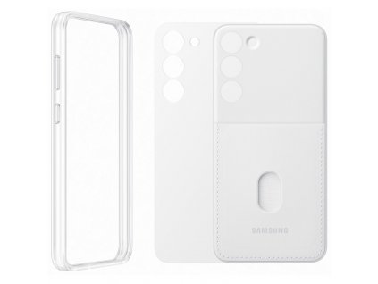 Kryt na mobil Samsung Frame na Galaxy S23+ - bílý