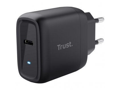 Napájecí adaptér Trust Maxo 45 W USB-C s kabelem USB-C/USB-C, 2 m - černý