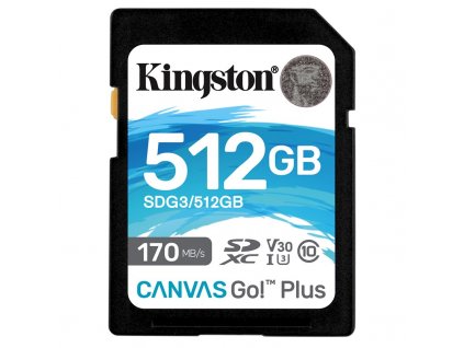 Paměťová karta Kingston Canvas Go! Plus SDXC 512GB UHS-I U3 (170R/90W)