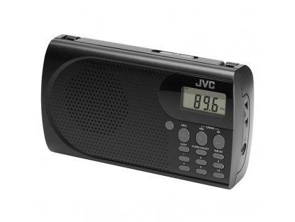 Radiopřijímač JVC RA-E431B, digitální FM tuner, černý