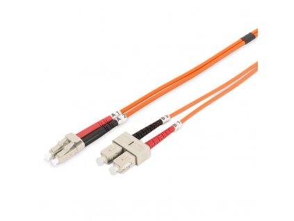 Kabel Digitus Optic Patch, LC / SC, Multimode, OM2, 50/125 µ, 1m - oranžový