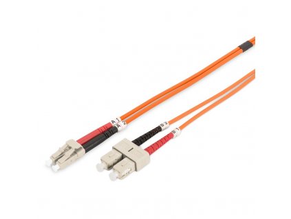 Kabel Digitus Optic Patch, LC / SC, Multimode, OM2, 50/125 µ, 2m - oranžový