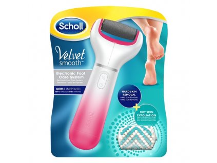 Elektrický pilník na chodidla Scholl Velvet Smooth s diamantovými krystalky (růžový)