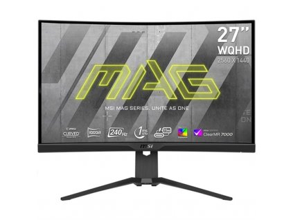 Monitor MSI MAG 275CQRXF 27",LED podsvícení, VA panel, 1ms, 2500: 1, 300cd/m2, 2560 x 1440 WQHD, - černý