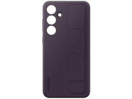 Kryt na mobil Samsung Silicone Grip s poutkem na Galaxy S24+ - fialový