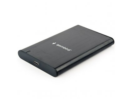 Box na HDD Gembird pro 2,5” disky, USB 3.1, Type-C, broušený hliník