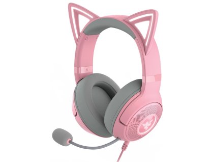 Headset Razer Kraken Kitty V2, Quartz - růžový